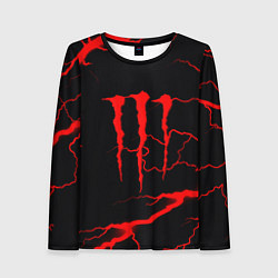 Лонгслив женский Monster energy storm red, цвет: 3D-принт