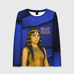 Лонгслив женский Билли Айлиш в образе фараона, цвет: 3D-принт