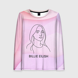 Лонгслив женский Билли Айлиш из линии - минимализм, цвет: 3D-принт