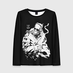 Лонгслив женский Скелет с кружкой, цвет: 3D-принт