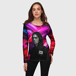 Лонгслив женский Bones в наушниках, цвет: 3D-принт — фото 2