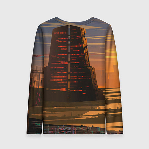 Женский лонгслив Bones в халате с журавлями / 3D-принт – фото 2