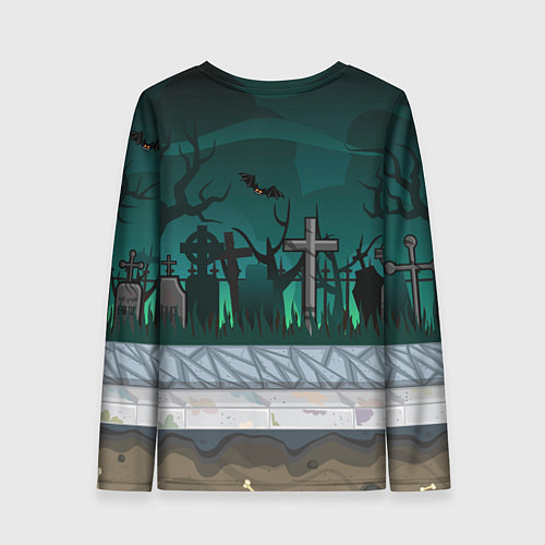 Женский лонгслив Bones в стиле куклы Вуды / 3D-принт – фото 2