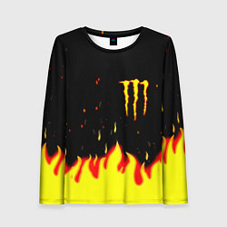 Лонгслив женский Monster energy fire steel, цвет: 3D-принт
