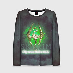 Женский лонгслив Skyrim gold logo Dragonborn
