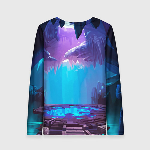 Женский лонгслив Лис ниндзя в прыжке / 3D-принт – фото 2