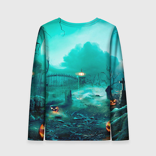 Женский лонгслив Bones в стиле хоррор куклы / 3D-принт – фото 2