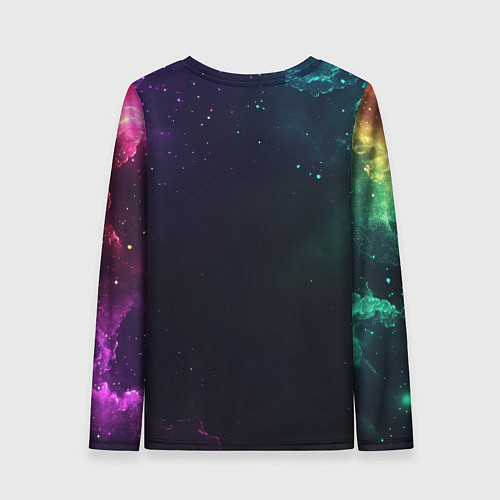 Женский лонгслив Bones медитация в космосе / 3D-принт – фото 2