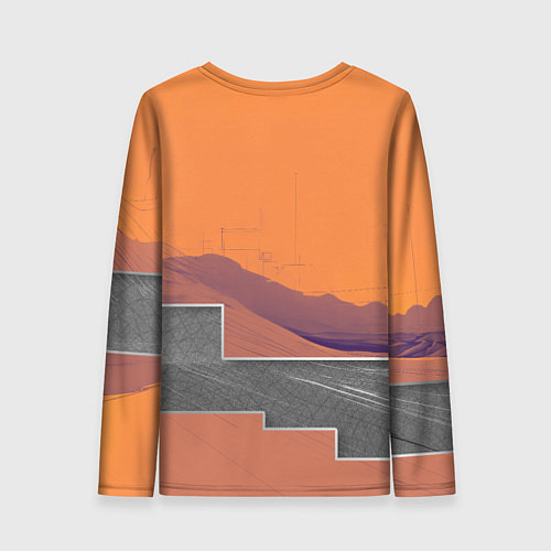 Женский лонгслив Элитное авто в пустыни / 3D-принт – фото 2
