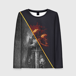 Женский лонгслив Темный рыцарь в унынье