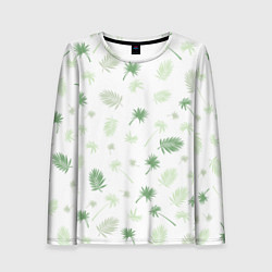 Лонгслив женский Текстура белой гавайской рубашки, цвет: 3D-принт