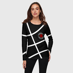 Лонгслив женский Торонто Рэпторс - текстура мяча, цвет: 3D-принт — фото 2