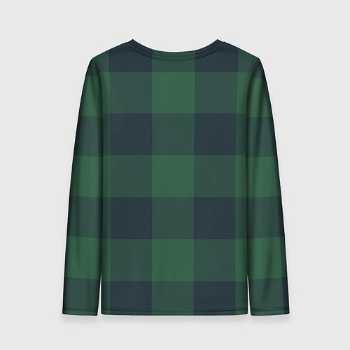 Женский лонгслив Дождевой лес тартан ирландский / 3D-принт – фото 2