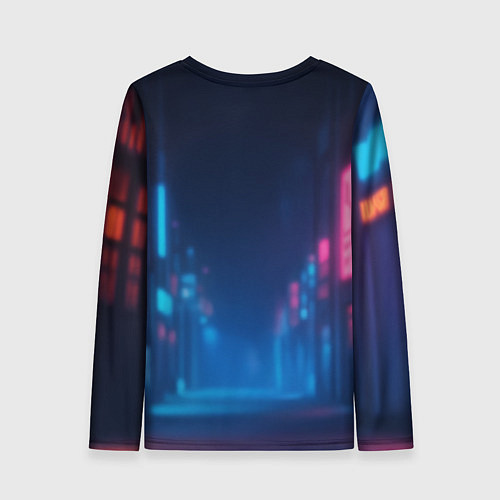 Женский лонгслив LiL Peep - Неоновый аниме арт / 3D-принт – фото 2