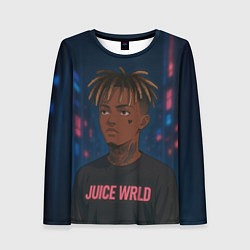 Женский лонгслив Juice WRLD - Неоновый аниме арт