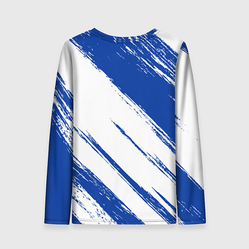 Женский лонгслив Клипперс - синяя краска / 3D-принт – фото 2