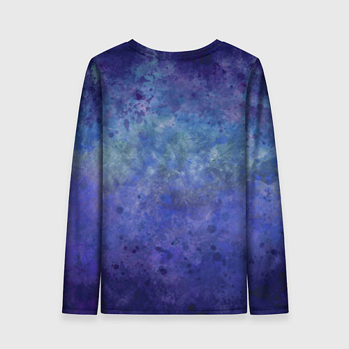 Женский лонгслив Абстракция - blue tunnel / 3D-принт – фото 2