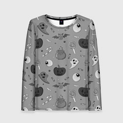 Женский лонгслив Halloween grey