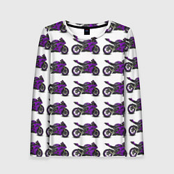 Женский лонгслив Motorcycle purple