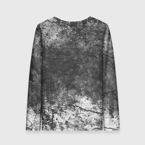 Женский лонгслив Абстракция - grey and white wall with cracks / 3D-принт – фото 2