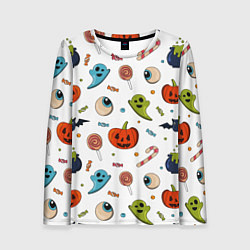 Женский лонгслив Halloween pumpkin show