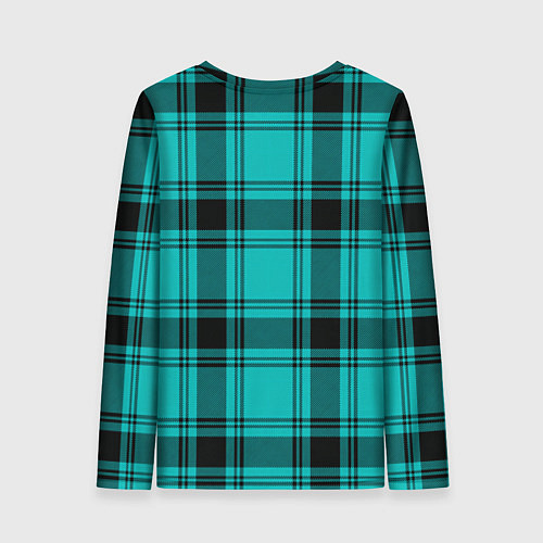 Женский лонгслив Checkered blue / 3D-принт – фото 2