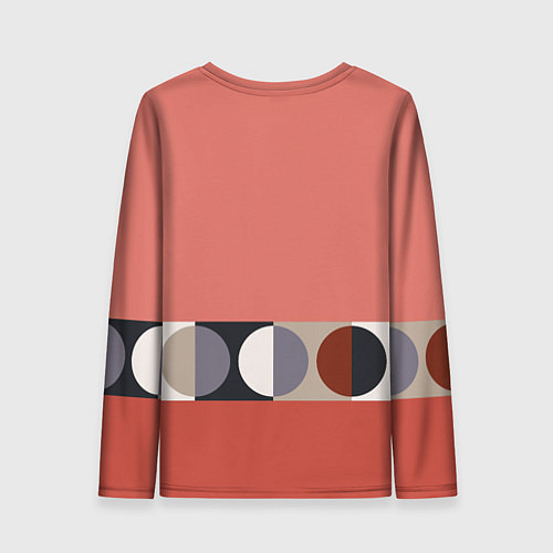 Женский лонгслив Луна Малевича розовый томат / 3D-принт – фото 2