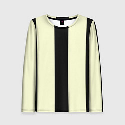 Лонгслив женский Color black beige line, цвет: 3D-принт