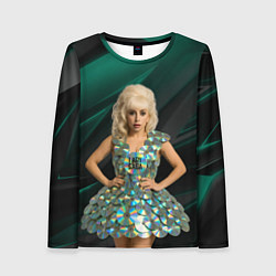 Лонгслив женский Леди Гага в платье из дисков, цвет: 3D-принт