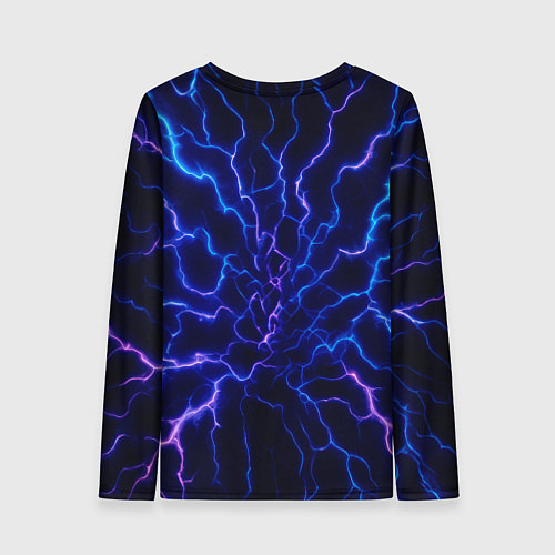 Женский лонгслив Разряд молнии текстура / 3D-принт – фото 2