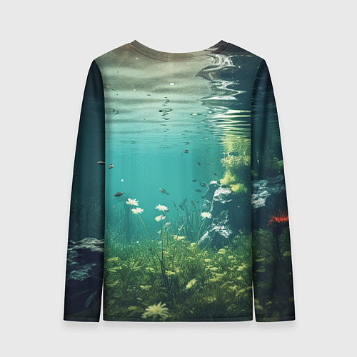 Женский лонгслив Леди Гага под водой в аквариуме / 3D-принт – фото 2