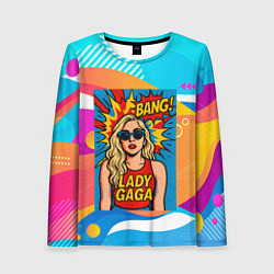 Лонгслив женский Леди Гага в стиле комиксов, цвет: 3D-принт