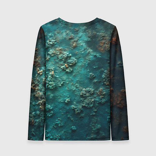 Женский лонгслив Штурвал ВМФ на морском дне / 3D-принт – фото 2