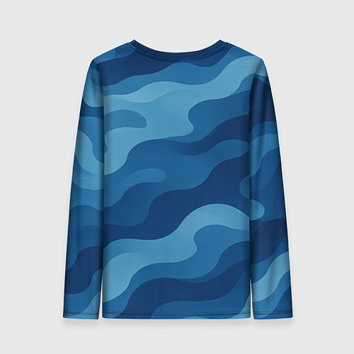 Женский лонгслив ВМФ агрессивный русский волк / 3D-принт – фото 2