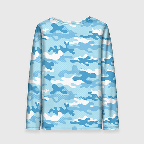 Женский лонгслив Волк с красными глазами ВМФ / 3D-принт – фото 2