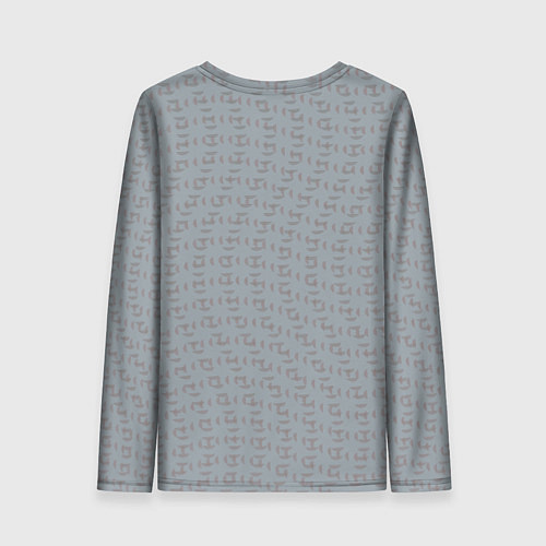 Женский лонгслив Текстура на серебристо-сером / 3D-принт – фото 2