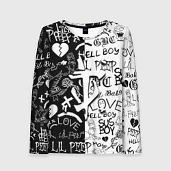 Женский лонгслив Doom x liil peep pattern black