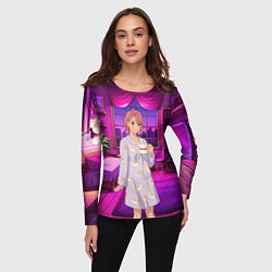 Лонгслив женский Дандадан Сиратори Айра с кофе, цвет: 3D-принт — фото 2