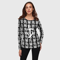 Лонгслив женский Doom logo japan, цвет: 3D-принт — фото 2