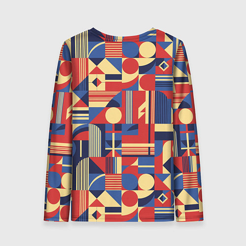 Женский лонгслив Геометрический карнавал / 3D-принт – фото 2