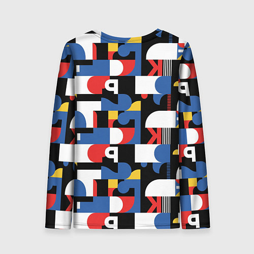 Женский лонгслив Геометрия букв / 3D-принт – фото 2