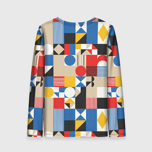 Женский лонгслив Геометрический балаган / 3D-принт – фото 2