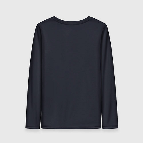 Женский лонгслив Три элемента кубизм в цвете глубокий индиго / 3D-принт – фото 2