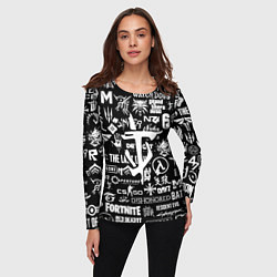 Лонгслив женский Doom логотипы всех игр, цвет: 3D-принт — фото 2