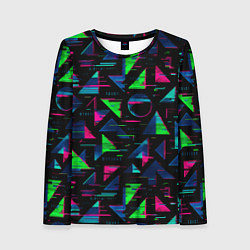 Женский лонгслив Геометрия глитч