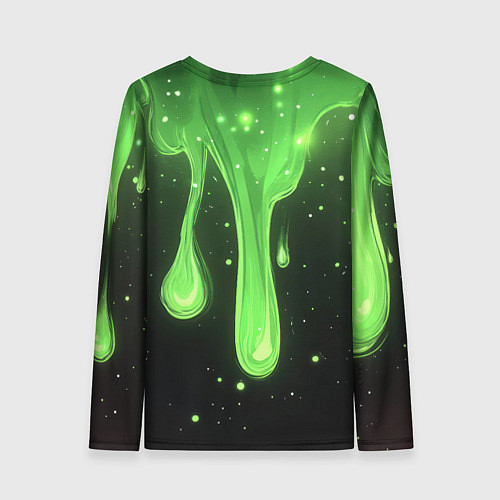 Женский лонгслив XXXTentacion на фоне зеленой краски / 3D-принт – фото 2