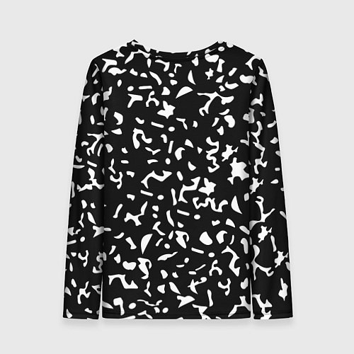 Женский лонгслив Черный камуфляж / 3D-принт – фото 2