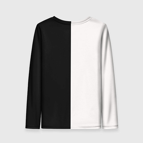 Женский лонгслив Солнце черно-белое / 3D-принт – фото 2