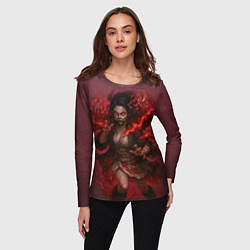Лонгслив женский Незуко Камадо реализм, цвет: 3D-принт — фото 2