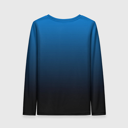 Женский лонгслив Blue gradient / 3D-принт – фото 2